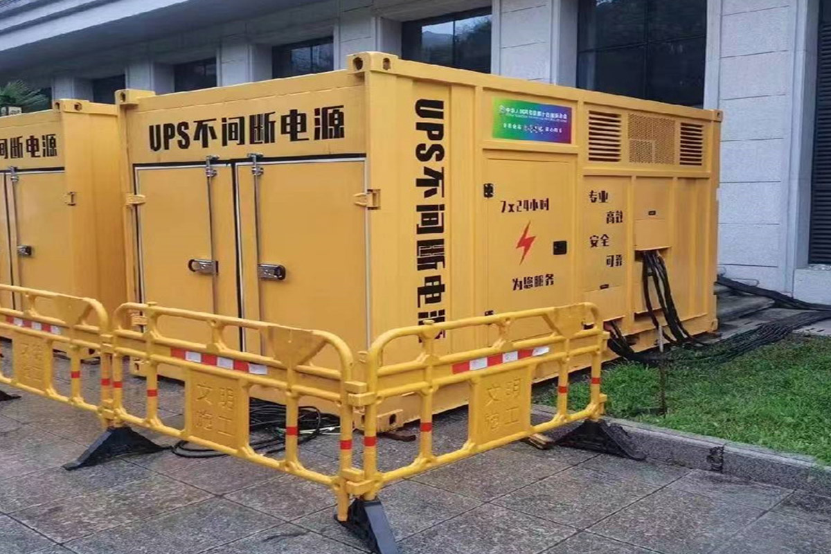 大英发电机租赁施工现场