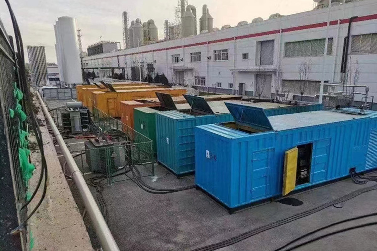 大英发电机租赁施工现场